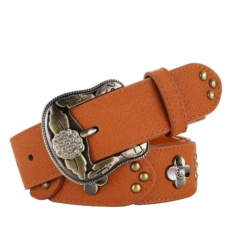 Ceinture western pour femme mode rétro décorative