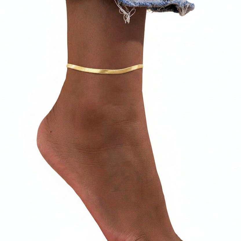 Chaîne de Cheville Serpent – Bracelet d’été ajustable