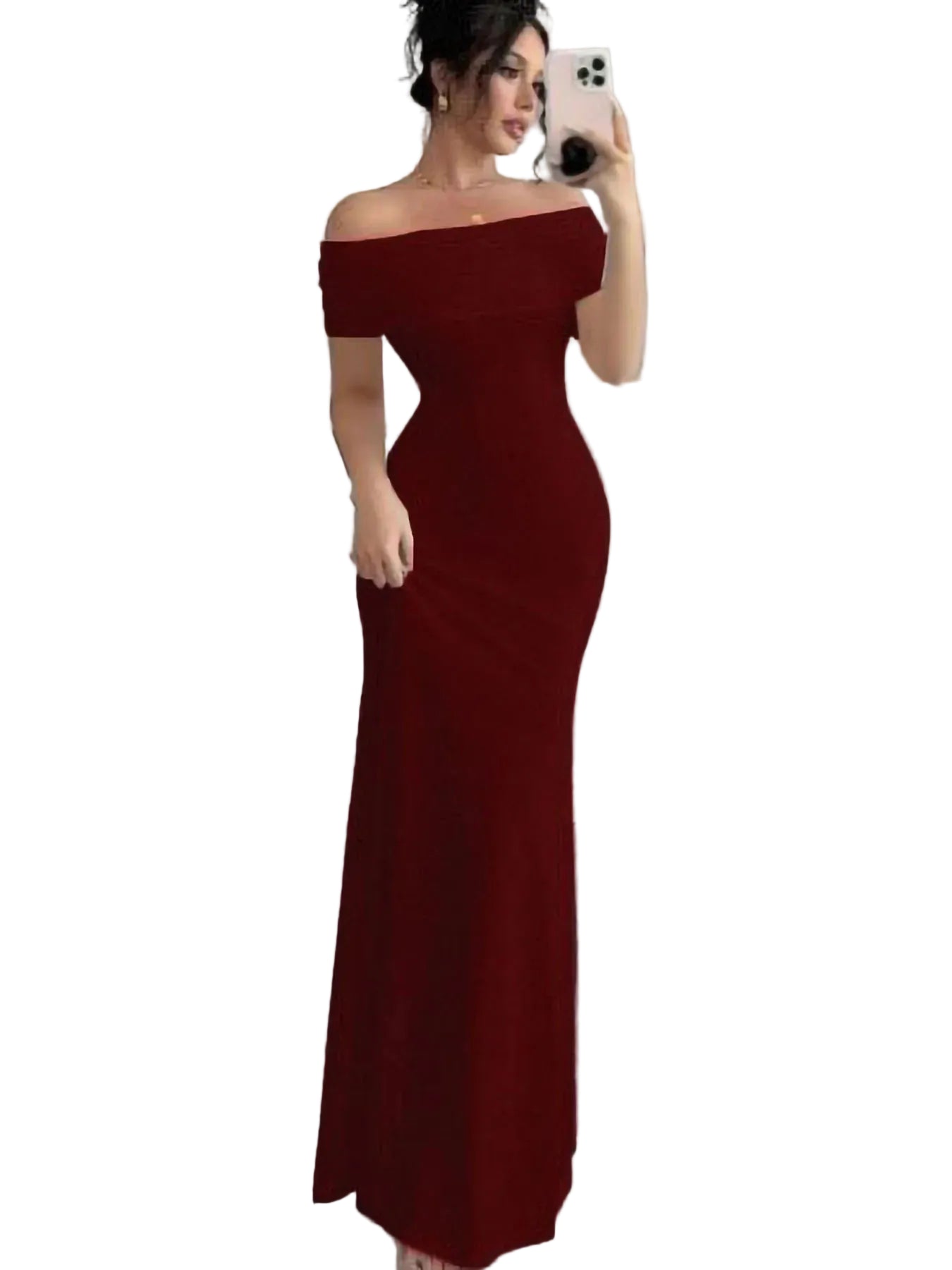 Robe de Soirée Chic – Coupe Épaules Dénudées