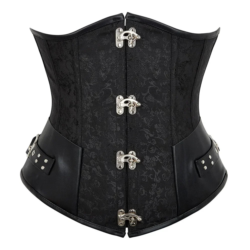 Ceinture corset bustier brodé pour femme