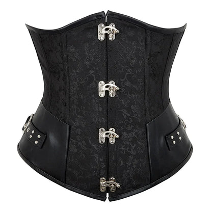 Ceinture corset bustier brodé pour femme