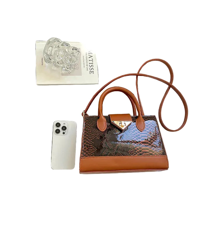 Sac à boucle de verrouillage élégant pour femme