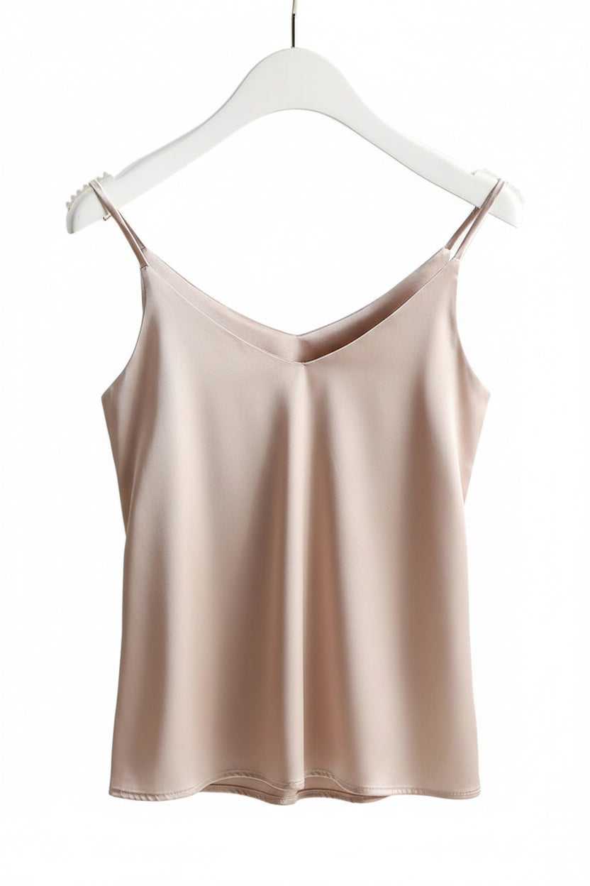 Haut à bretelles spaghetti pour femme, col en V licou