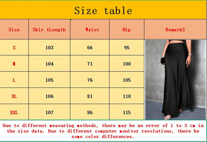 Jupe Midi Trapèze en Satin Effet Soie – Taille Haute Queue de Sirène Femme