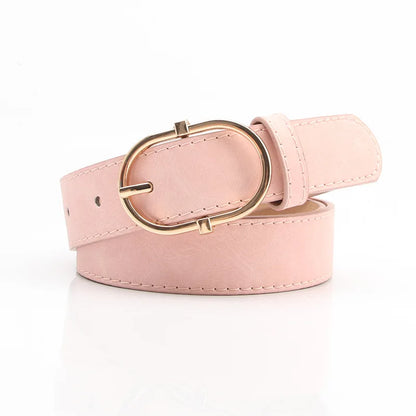 Ceinture en cuir pour femme boucle en alliage