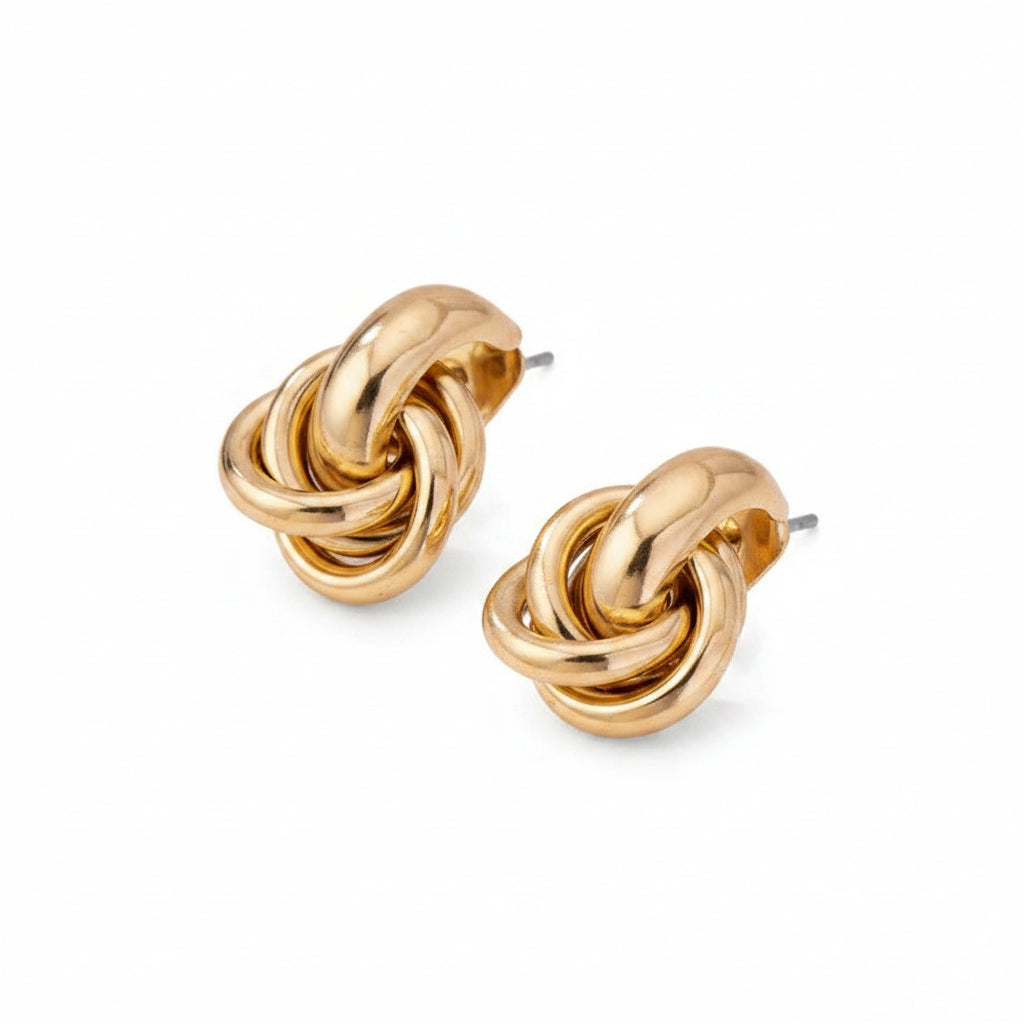 Boucles d’oreilles Nœud Vintage – Acier inoxydable