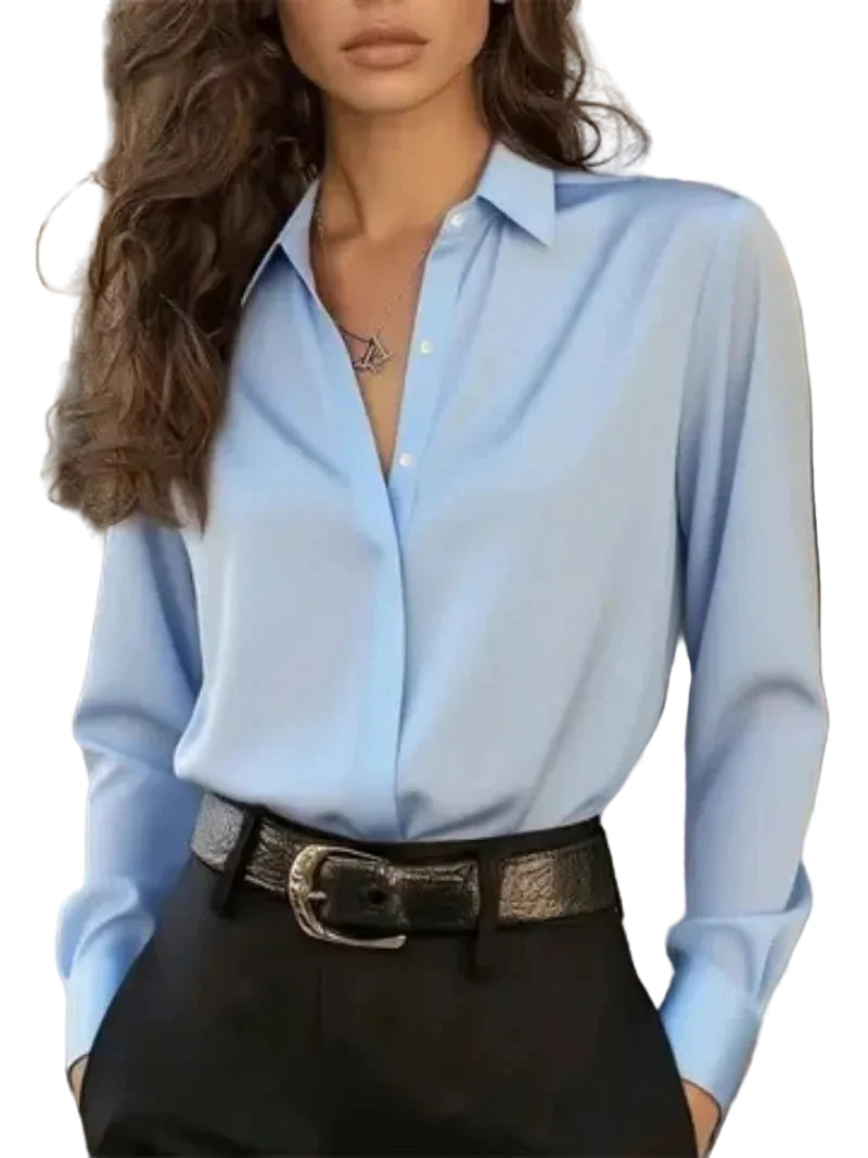 Zyra – Chemisier boutonné à manches longues pour femme