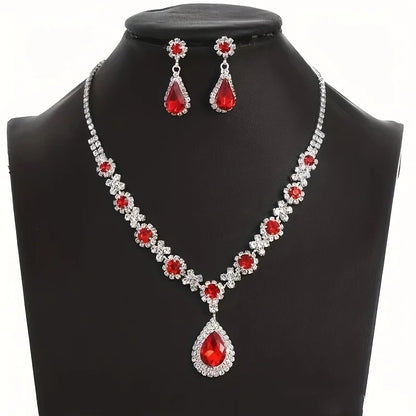 Ensemble Bijoux Élégance – Collier & Boucles 3 pièces