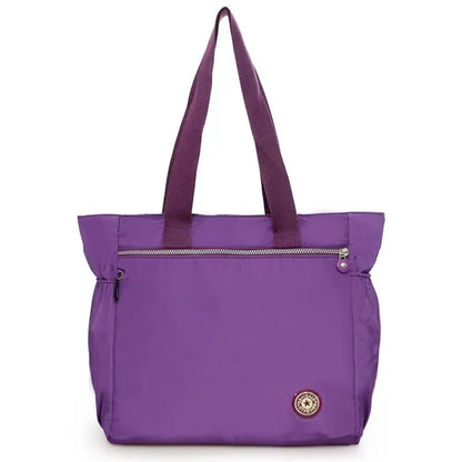 Grand Sac Cabas en Nylon Femme – Fourre-Tout Grande Capacité pour Shopping