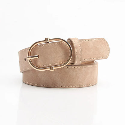 Ceinture en cuir pour femme boucle en alliage