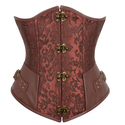 Ceinture corset bustier brodé pour femme