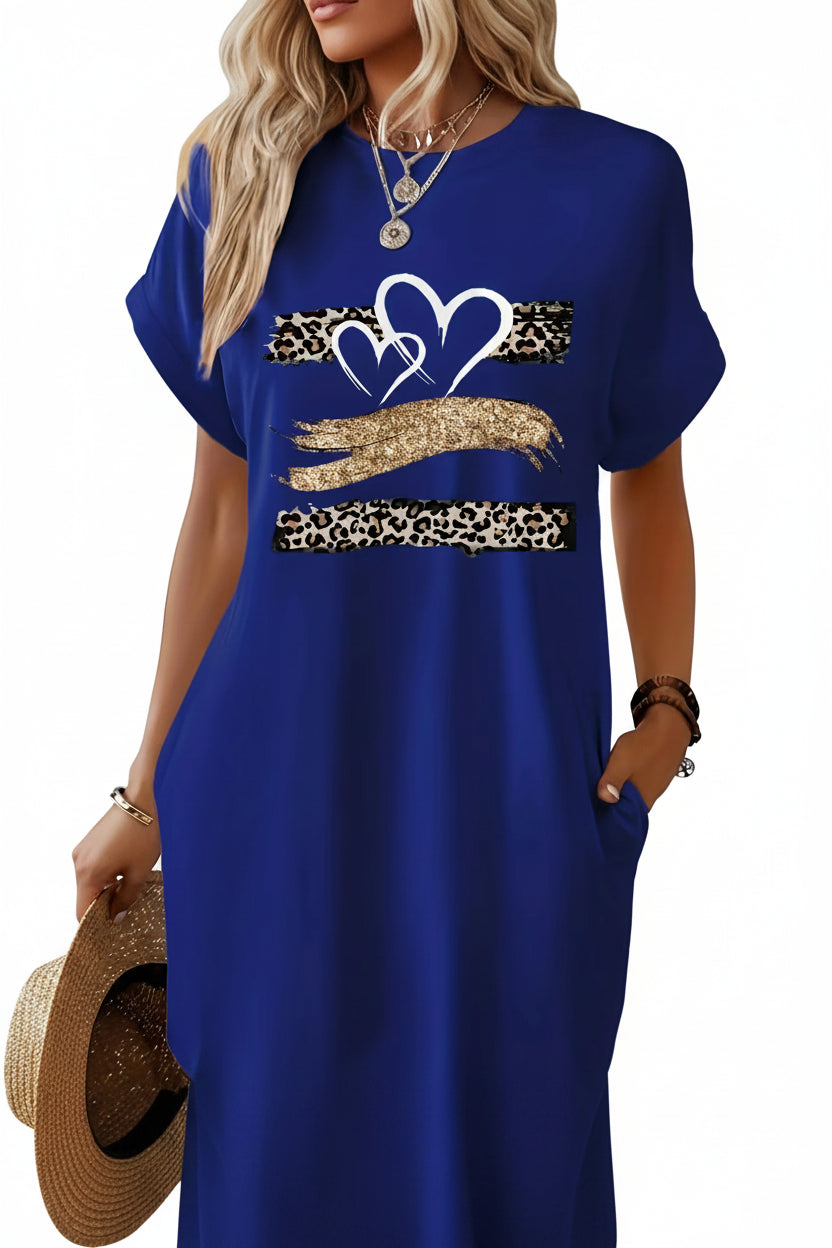 Robe t-shirt décontractée en tricot pour femmes