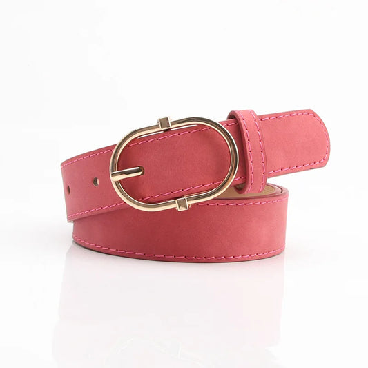 Ceinture en cuir pour femme boucle en alliage