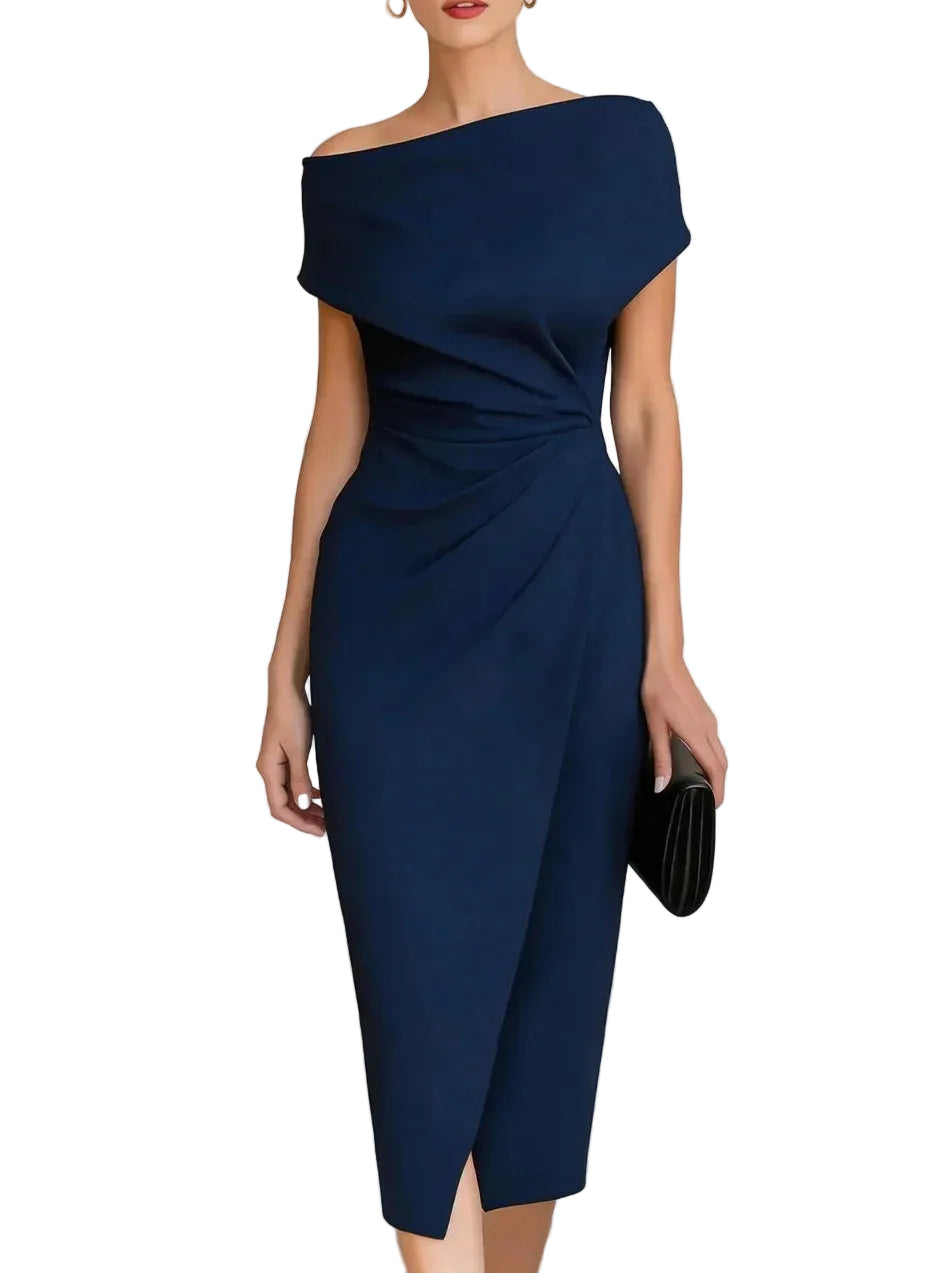 Robe Mora Moulante à Épaules Dénudées – Style Glamour