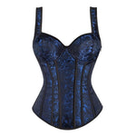 Ceinture corset noir sexy avec bretelles pour femme - Vignette | Ceintelle