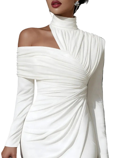 Velvet Line – Robe de soirée moulante à drapé élégant