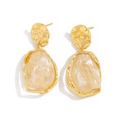 Boucles d’oreilles rétro à perles imitées style chic femme