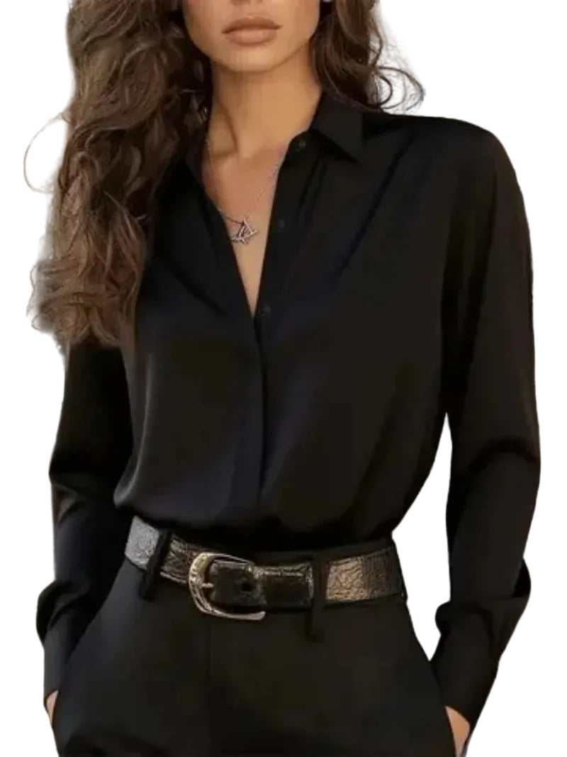 Zyra – Chemisier boutonné à manches longues pour femme