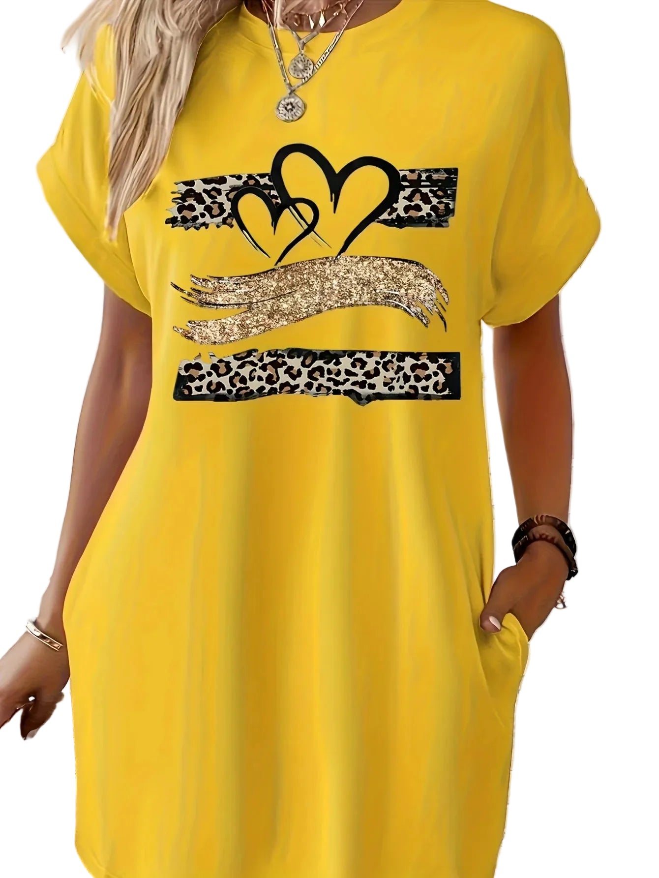 Robe t-shirt décontractée en tricot pour femmes