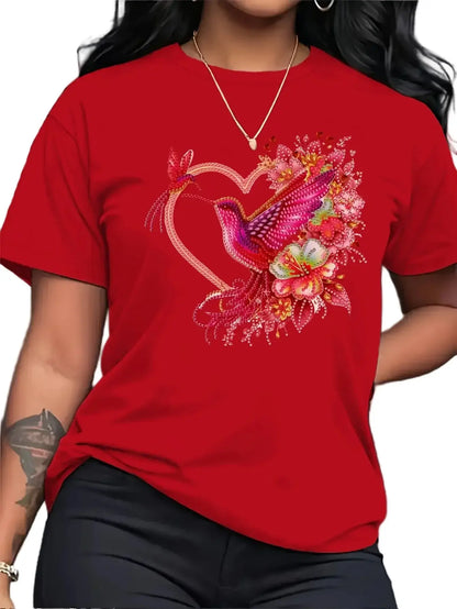 T-shirt Bloom Bohème – Haut Rose Floral Femme