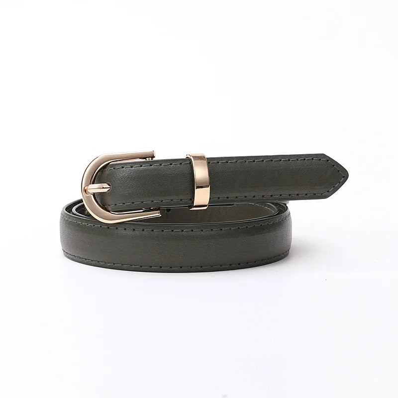 Ceinture colorée avec boucle lettre D pour femme