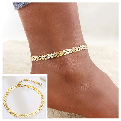 Chaîne de Cheville Serpent – Bracelet d’été ajustable