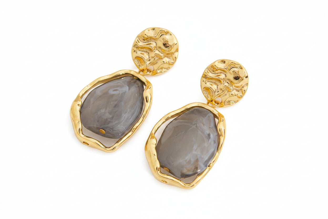 Boucles d’oreilles rétro à perles imitées style chic femme