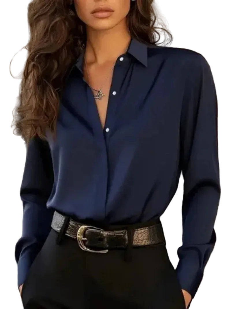 Zyra – Chemisier boutonné à manches longues pour femme