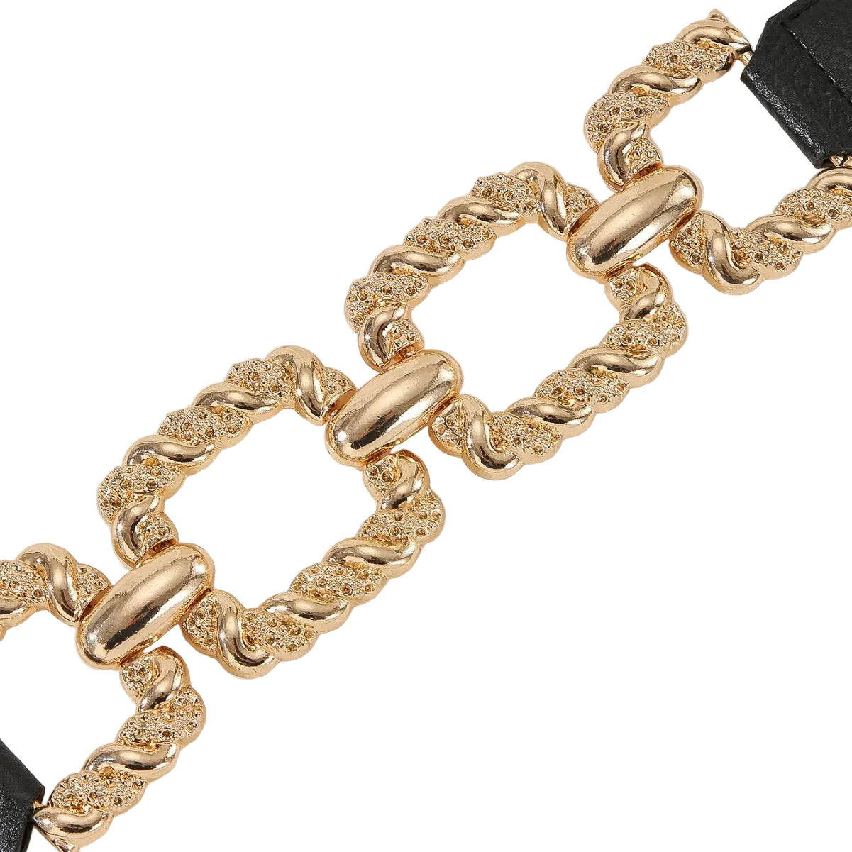 Ceinture élastique chic à chaîne métal pour femme