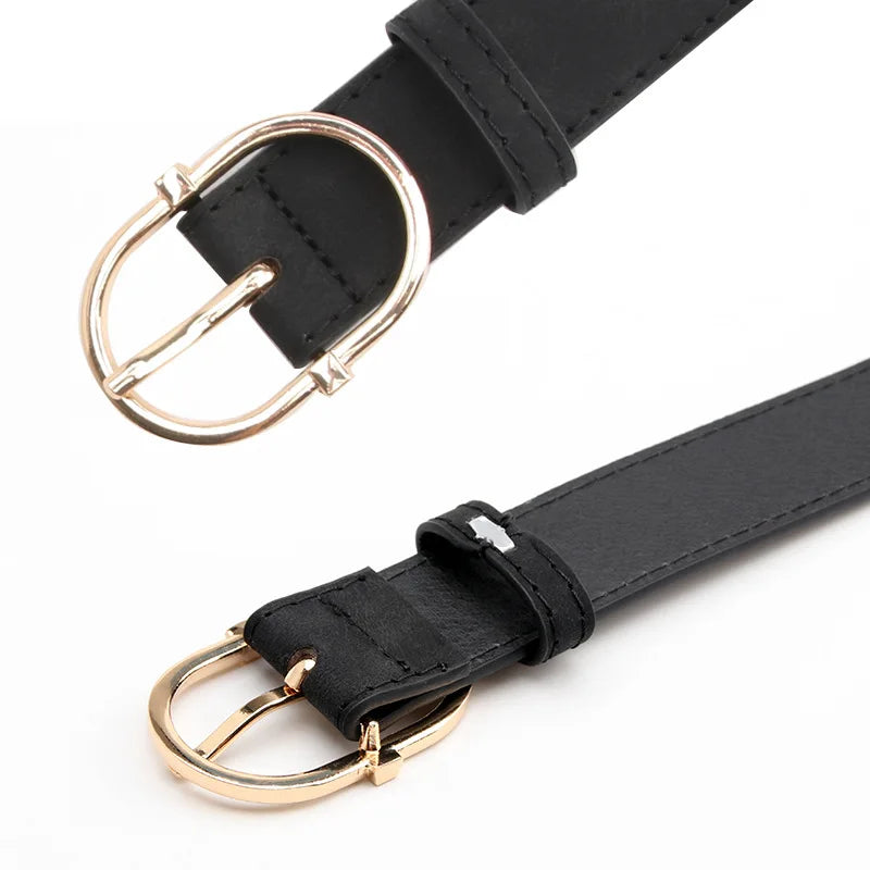Ceinture en cuir pour femme boucle en alliage