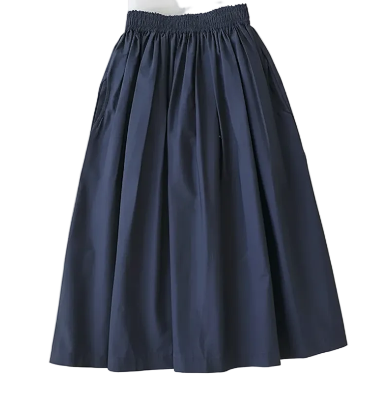Jupe Longue Plissée Taille Haute avec Poches – Style Décontracté Élégant Automne