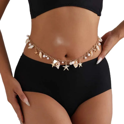 Chaîne de Taille Bohème Étoile de Mer – Bijou de Plage Élégant