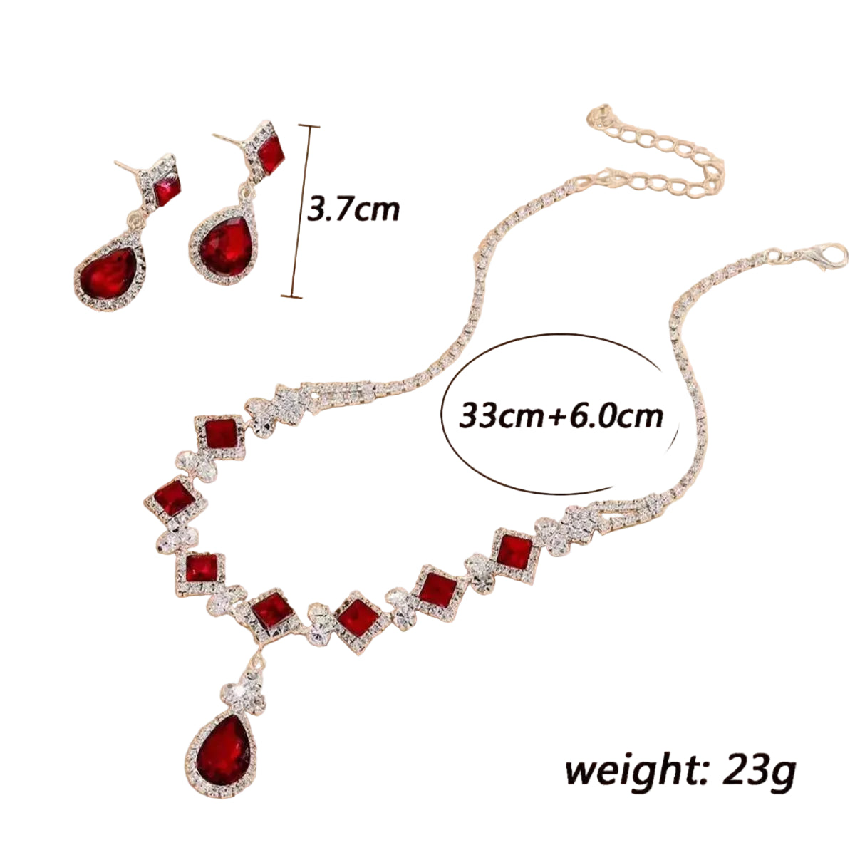 Ensemble Bijoux Élégance – Collier & Boucles 3 pièces