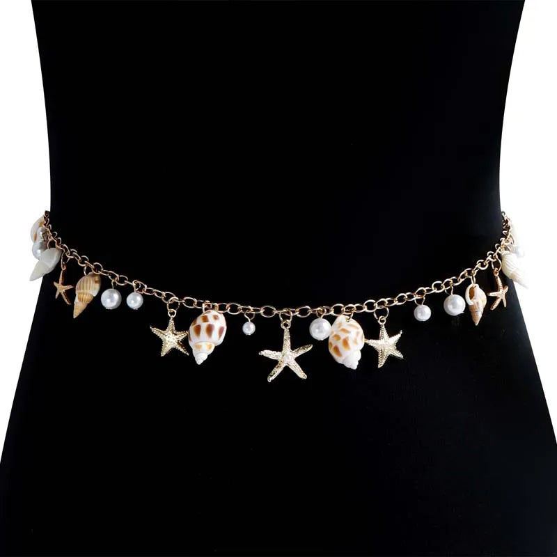 Chaîne de Taille Bohème Étoile de Mer – Bijou de Plage Élégant