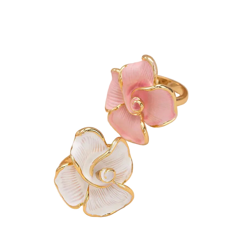 Bague Rose Luxe – Ajustable & Élégance florale