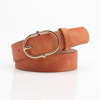 Ceinture en cuir pour femme boucle en alliage