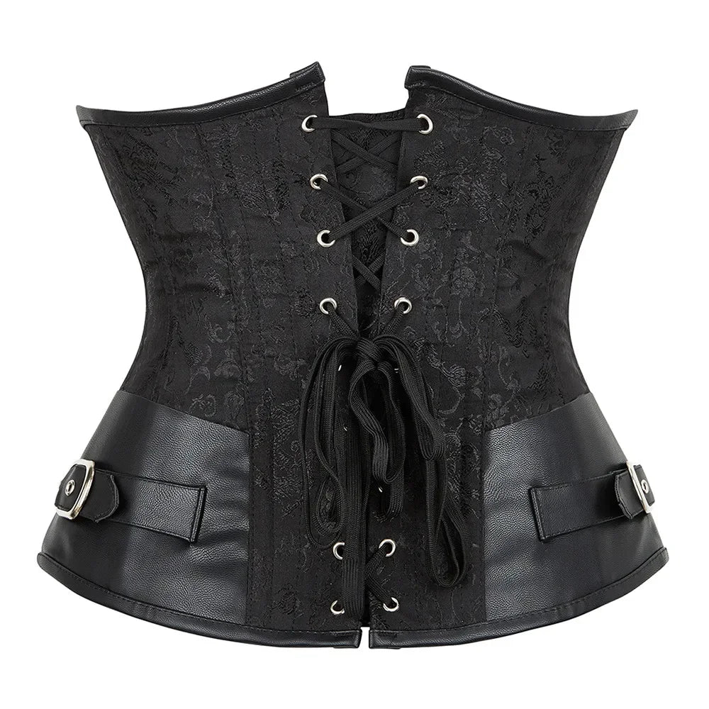 Ceinture corset bustier brodé pour femme
