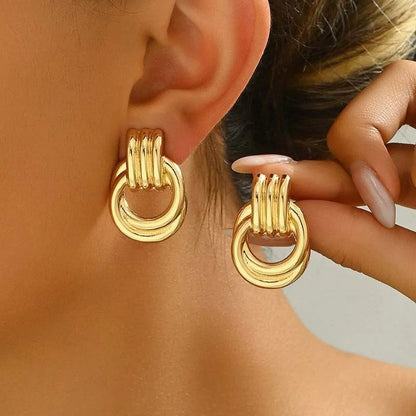 Boucles d’oreilles Nœud Vintage – Acier inoxydable