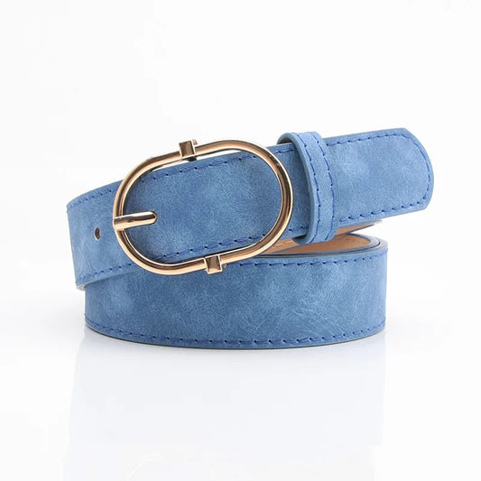 Ceinture en cuir pour femme boucle en alliage