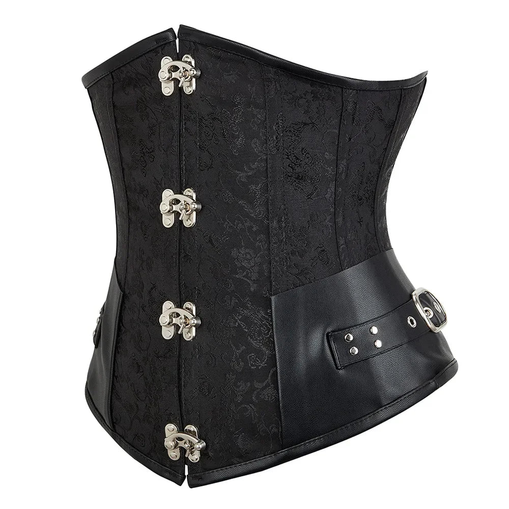 Ceinture corset bustier brodé pour femme