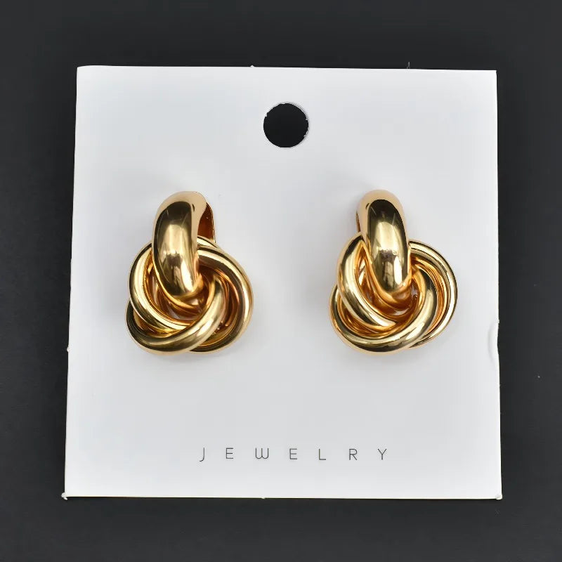 Boucles d’oreilles Nœud Vintage – Acier inoxydable