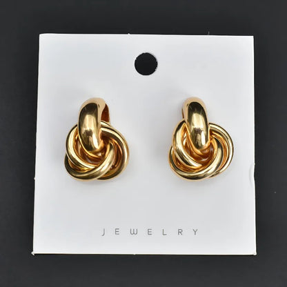 Boucles d’oreilles Nœud Vintage – Acier inoxydable