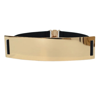 Ceinture Large Brillante Métallique Punk Femme