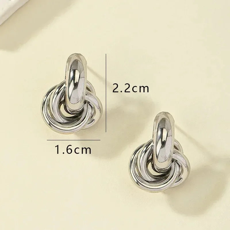 Boucles d’oreilles Nœud Vintage – Acier inoxydable