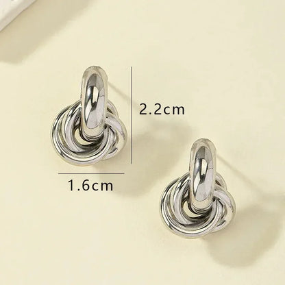 Boucles d’oreilles Nœud Vintage – Acier inoxydable