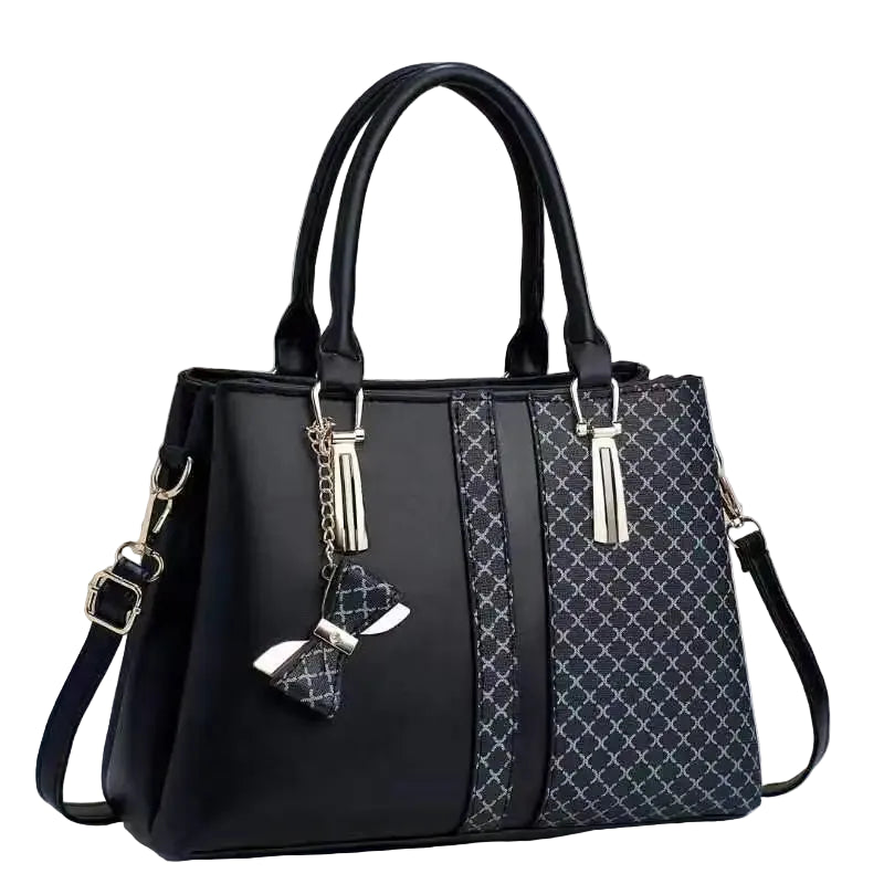 Léa – Sac à Main Grande Capacité Femme avec Nœud Papillon