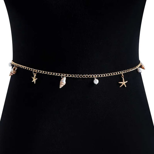 Chaîne de Taille Bohème Étoile de Mer – Bijou de Plage Élégant