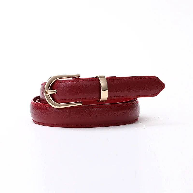 Ceinture colorée avec boucle lettre D pour femme