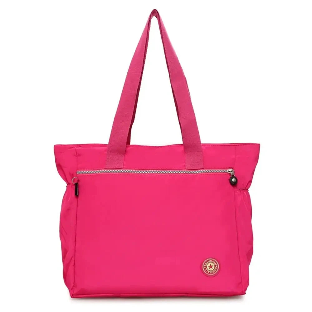 Grand Sac Cabas en Nylon Femme – Fourre-Tout Grande Capacité pour Shopping