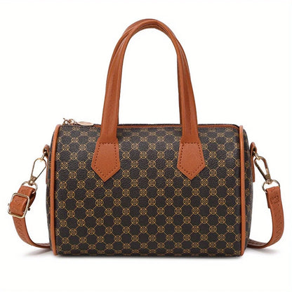 Sac à main vintage à imprimé contrasté pour femme